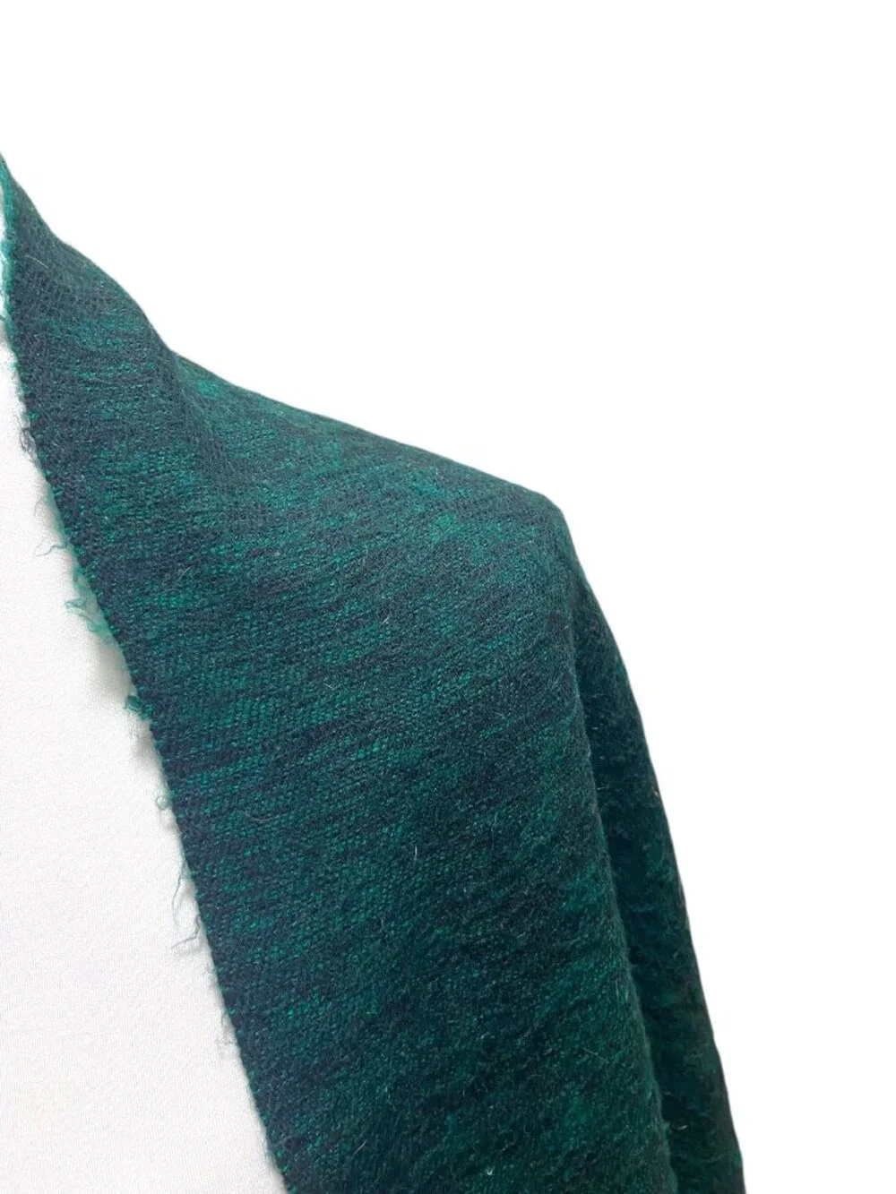 Cheppu From Himalaya Made In Nepal Blanket Scarf Green One Size Boho Coastal